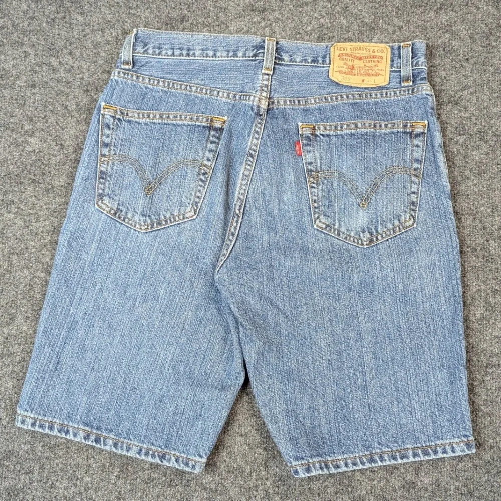 Levis 505 Regular Fit Mens Denim Shorts Blue W32 100% Cotton Medium Wash 2008